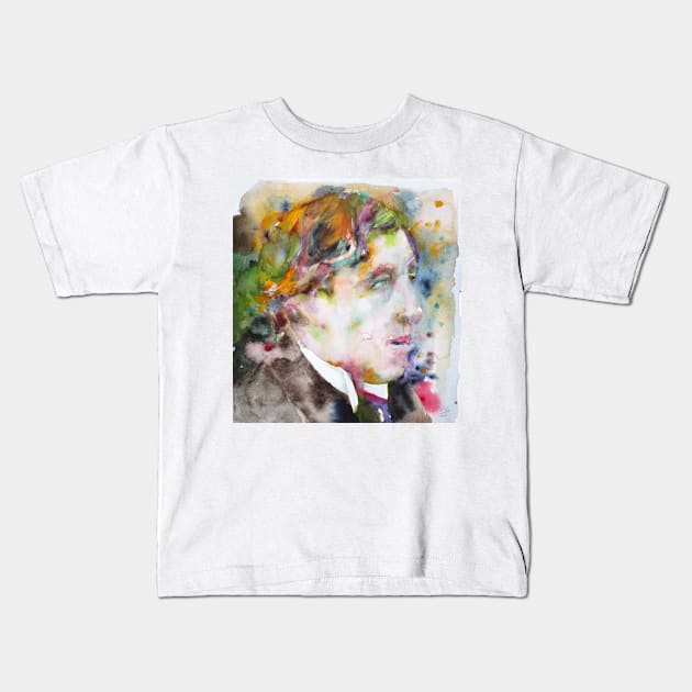 OSCAR WILDE watercolor portrait .20 Kids T-Shirt by lautir